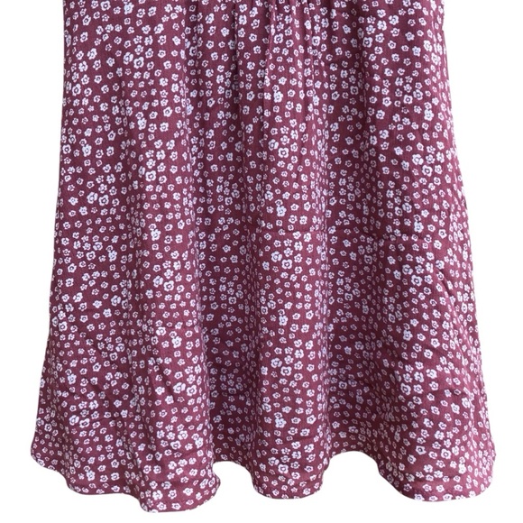 PACSUN LA HEARTS MAUVE FLORAL V NECK SHORT SLEEVE MINI DRESS NEW - Picture 4 of 5
